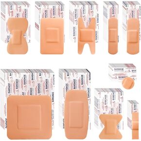 Bandages Variety Pack - 800 Pcs Assorted Bandages Bulk, Large Adhesive Fingertip Bandages, Waterproof Bandages Breathable for First Aid and Protect Wounds (10 Styles)