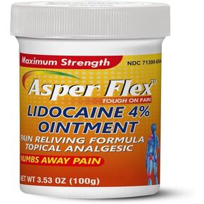 Maximum Strength Lidocaine 4% Ointment, Pain Relief for Minor Cuts, Burns, and Irritations, 3.53 oz, Numbs Away Pain