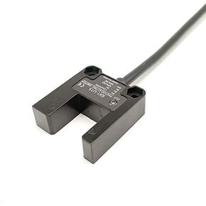 Taidacent 12~24V U Slot IR Photoelectric Sensor Switch Four Wire NPN Photoelectric Sensor Normally Open/Normally Closed (10mm Wide Slot)