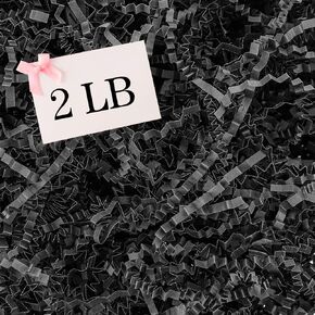 2 LB Crinkle Cut Paper Shred Filler, White Crinkle Paper Shredded Paper Stuffing for Gift Wrapping Baskets Box Filling Birthday Mother's Day Gifts Wedding Anniversary Christmas