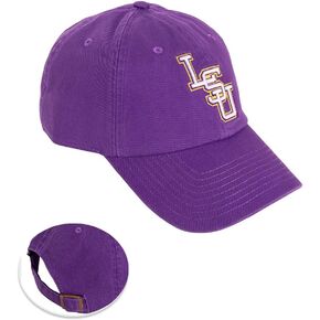 Desert Cactus LSU Louisiana State University Baseball Hat Tigers Geaux Brimmed Embroirderd Hats Cap Adjustable Cloth Strap Adult (Style A1) Purple