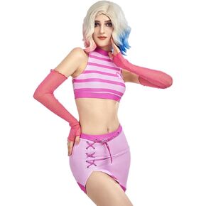 haikyuu Women Rainbow Swimsuit kawaii Two Piece Swimwear Top and Bottom with Panty Stripe Bathing Suit