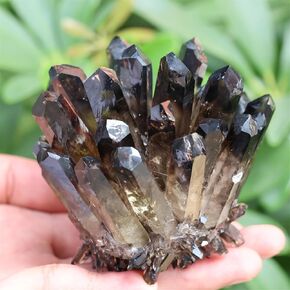 Smokey Quartz Cluster Reiki Healing Irregular Shape & Size Natural Crystal Point Mineral Crystal Specimen Home Decor (300~400g)