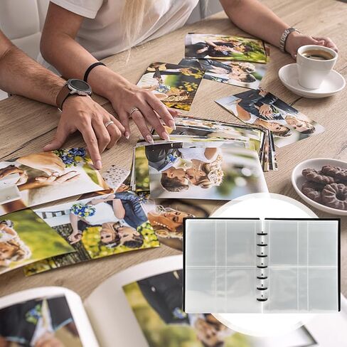 مجلد بطاقات الصور، 20 صفحة داخلية، كتاب حامل بطاقات الصور مقاس 3 بوصة، 80 جيبًا، مناسب للعائلة وحفلات الزفاف وألبوم السفر وبطاقة النجوم (قطعتان من الملصقات المزخرفة) in Kuwait