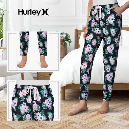Hurley Womens 2 pack pajama pants, cute super soft sleep joggers in Saudi Arabia