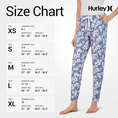 Hurley Womens 2 pack pajama pants, cute super soft sleep joggers in Saudi Arabia