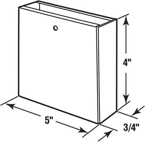 Sentry Supply 650-3005-5 Pilaster Shoe, Fits 5 In. Wide Pilasters, Stainless Steel, Square End (Single Pack) in Kuwait