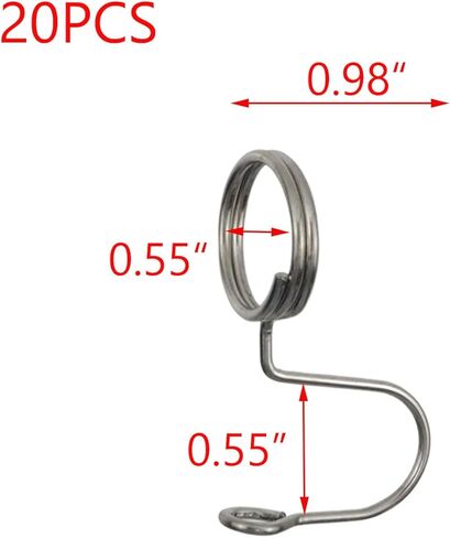 T Tulead شماعات موصل السنانير الفولاذ المقاوم للصدأ موسع السنانير خزانة الفضاء التوقف الفضة الصغيرة المتتالية شماعات هوك 20 قطعة in Kuwait