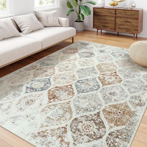 LIVEBOX 2x3 Small Entry Way Rug Non Slip, Washable Moroccan Indoor Door Mats for Entryway, Farmhouse Distressed Accent Area Rug Throw Rug for Entrance Bedroom Kitchen in Saudi Arabia