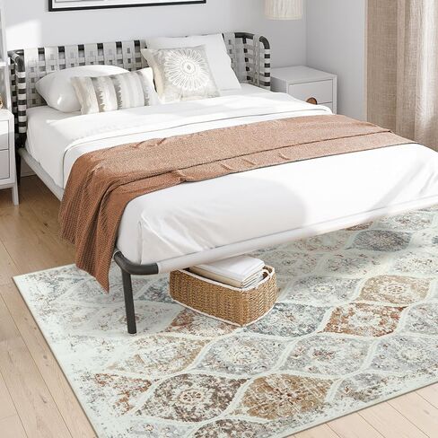 LIVEBOX 2x3 Small Entry Way Rug Non Slip, Washable Moroccan Indoor Door Mats for Entryway, Farmhouse Distressed Accent Area Rug Throw Rug for Entrance Bedroom Kitchen in Saudi Arabia