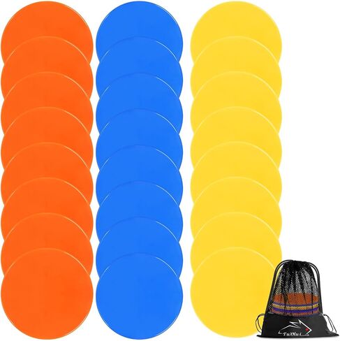 Spot Markers Rubber Floor Dots 9inch Non Slip Agility Dots Flat Cones for Kids Sports Soccer Basketball Training, Gym Training, Preschool Kindergarten Classroom in Saudi Arabia