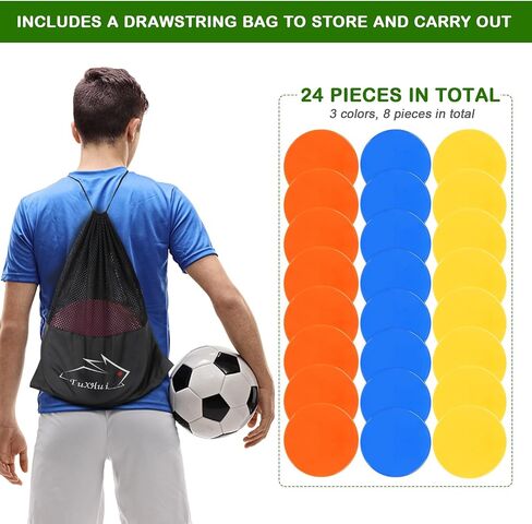 Spot Markers Rubber Floor Dots 9inch Non Slip Agility Dots Flat Cones for Kids Sports Soccer Basketball Training, Gym Training, Preschool Kindergarten Classroom in Saudi Arabia