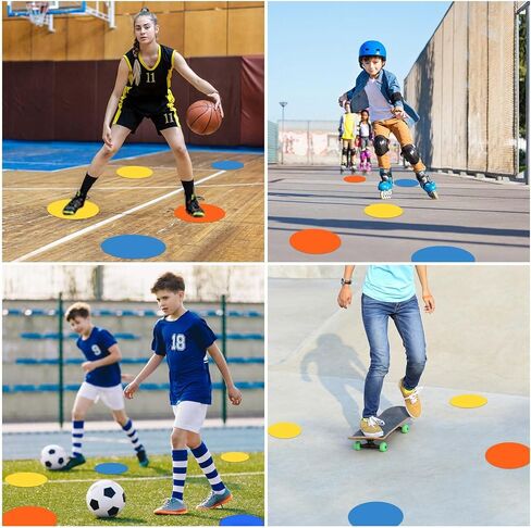 Spot Markers Rubber Floor Dots 9inch Non Slip Agility Dots Flat Cones for Kids Sports Soccer Basketball Training, Gym Training, Preschool Kindergarten Classroom in Saudi Arabia