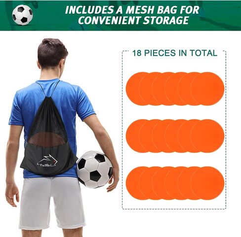 Spot Markers Rubber Floor Dots 9inch Non Slip Agility Dots Flat Cones for Kids Sports Soccer Basketball Training, Gym Training, Preschool Kindergarten Classroom in Saudi Arabia