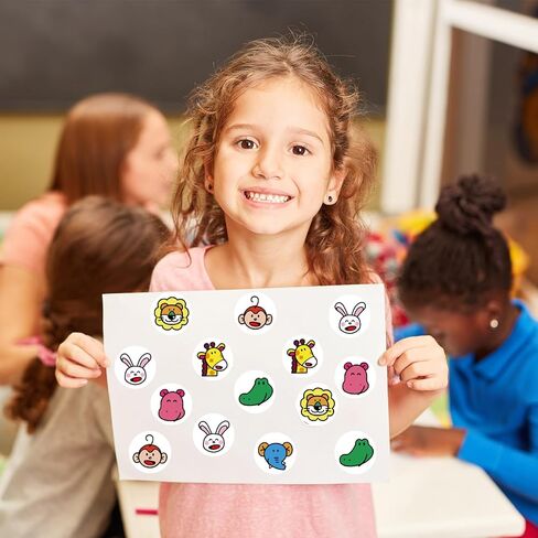 500PCS Animal Stickers 1 Inch Animal Snake Roll Stickers Envelope Stickers Cute Vinyl Waterproof Round Stickers Label Tag Seal Sticker for for Kids Teens Birthday Party Decor Supply Reward in Saudi Arabia