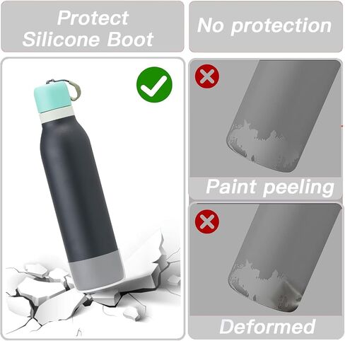 2Pcs Protective Silicone Boot for Owala FreeSip Twist 24oz, Anti-Slip Sleeve Bottom Protector Accessories fit Owala FreeSip Twist, Boot Cover rotects Against Bottle from Damage in Saudi Arabia
