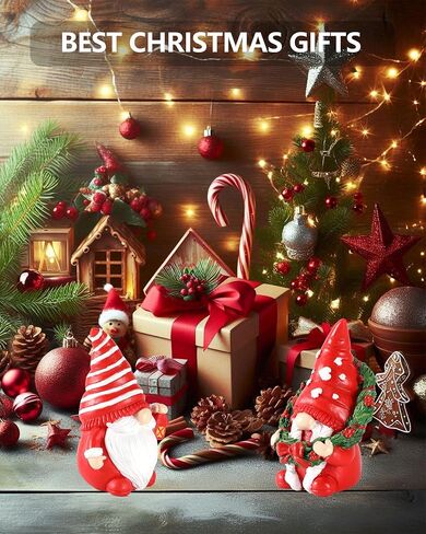 Duo Resin Snowman Figurines with Lighted Christmas Tree Wreath - Christmas Decorations Indoor Snowman Decor Ornaments Centerpiece - Winter Holiday (Snowmen) in Saudi Arabia