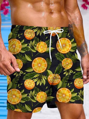 OYOANGLE Men's Floral Print Shorts Quick Dry Swim Suits Athletic Sport Shorts in Saudi Arabia