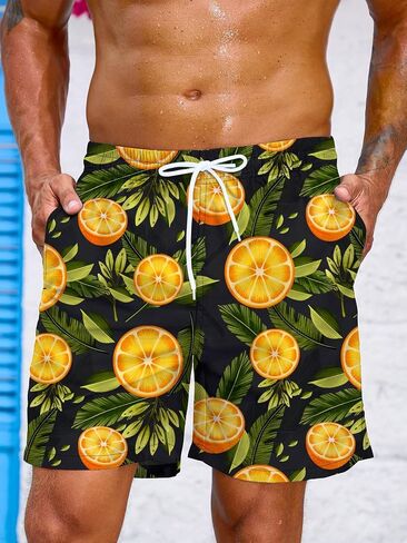 OYOANGLE Men's Floral Print Shorts Quick Dry Swim Suits Athletic Sport Shorts in Saudi Arabia