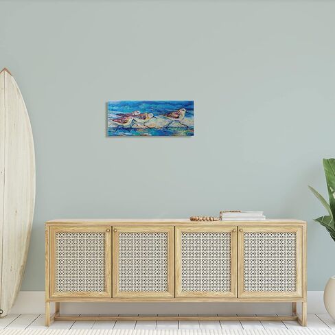 Stupell Industries Modern Street Style Sandpipers Walking Beach Shoreline Canvas Wall Art, Design By Jeanette Vertentes in Saudi Arabia