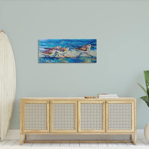 Stupell Industries Modern Street Style Sandpipers Walking Beach Shoreline Canvas Wall Art, Design By Jeanette Vertentes in Saudi Arabia