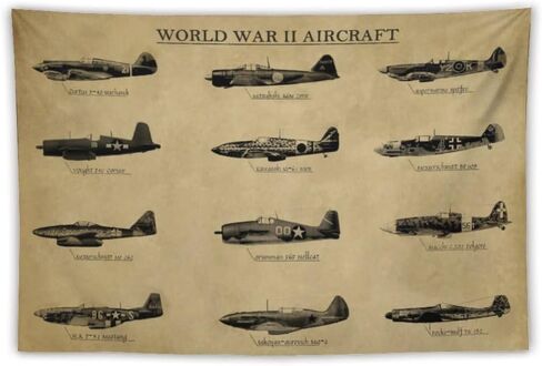 نسيج Charcasus Vintage WWII Tank Tapestry - Retro 40x60 بوصة الجدار شنقا ملصق ديكور لغرفة المعيشة وغرفة النوم - هدية عظيمة لهواة التاريخ والمتحمسين العسكريين - تذكارات الحرب العالمية الثانية in Saudi Arabia