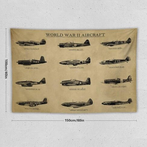 نسيج Charcasus Vintage WWII Tank Tapestry - Retro 40x60 بوصة الجدار شنقا ملصق ديكور لغرفة المعيشة وغرفة النوم - هدية عظيمة لهواة التاريخ والمتحمسين العسكريين - تذكارات الحرب العالمية الثانية in Saudi Arabia