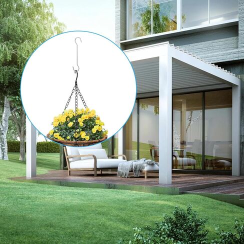 6 Pack S Hooks for Hanging 7.3 inch Large S Hooks Heavy Duty S Shaped hooks for Hanging Plant,S Hooks for Kitchenware,Utensils,Pots and Pans Closet Garden Patio Indoor Outdoor in Saudi Arabia