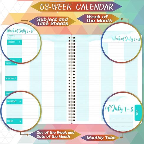 Teacher Planner 2024-2025 - 2024-2025 Planner, July 2024-June 2025, 9.7''x7.6'', Lesson Planner 2024-2025 Academic Year with Inspirational Quotes in Saudi Arabia
