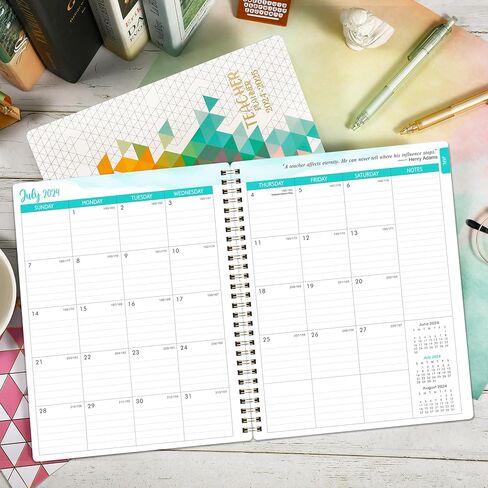 Teacher Planner 2024-2025 - 2024-2025 Planner, July 2024-June 2025, 9.7''x7.6'', Lesson Planner 2024-2025 Academic Year with Inspirational Quotes in Saudi Arabia