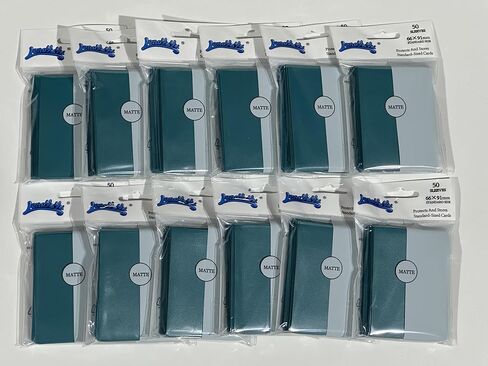 Petrol Blue Matte Card Sleeves for MTG, 600 Pieces Perfect Fit Standard Card Sleeves for Trading Card Sports Cards Baseball Cards TCG Magic, Card Protector for Mini Photo, Sturdy and Nice Shuffling in Kuwait