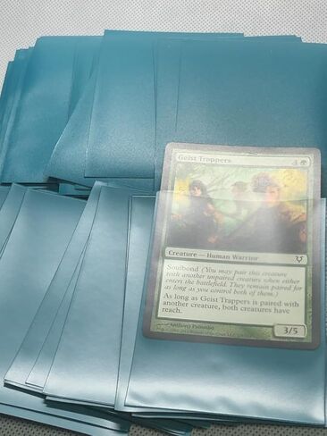 Petrol Blue Matte Card Sleeves for MTG, 600 Pieces Perfect Fit Standard Card Sleeves for Trading Card Sports Cards Baseball Cards TCG Magic, Card Protector for Mini Photo, Sturdy and Nice Shuffling in Kuwait