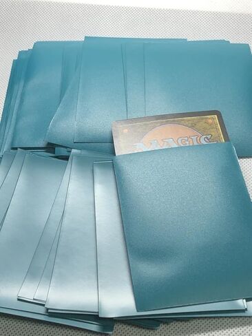 Petrol Blue Matte Card Sleeves for MTG, 600 Pieces Perfect Fit Standard Card Sleeves for Trading Card Sports Cards Baseball Cards TCG Magic, Card Protector for Mini Photo, Sturdy and Nice Shuffling in Kuwait