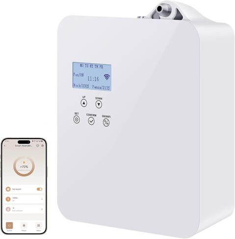 Scent Air Machine for Home, OliveTech WiFi Smart Hotel Collection Diffuser, Waterless HVAC Scent Diffuser for Living Room, Office and More in Saudi Arabia