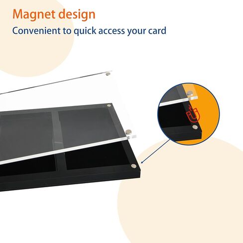 Baseball Cards Display Frame，Acrylic Wall Mount Card Display Stand fit for Pokemon Cards,Football Cards,Basketball Cards,Hockey Cards,Graded Cards,Trading Card,Sport Cards(4pcs) in Saudi Arabia