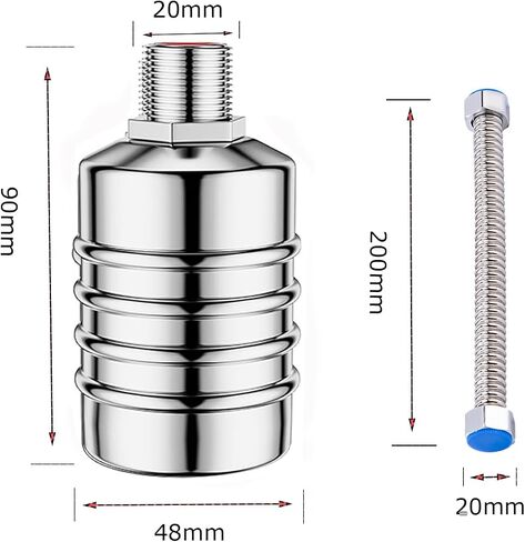 Fully Automatic Water Level Control Float Valve, 304 Stainless Steel Float Valve, 1/2 "to 3/4" Water Float Valve, Automatic Water Level Controller for Water Tanks And Livestock Tanks in Saudi Arabia