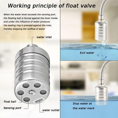 Fully Automatic Water Level Control Float Valve, 304 Stainless Steel Float Valve, 1/2 "to 3/4" Water Float Valve, Automatic Water Level Controller for Water Tanks And Livestock Tanks in Saudi Arabia