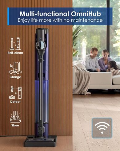 مكنسة كهربائية لاسلكية Tineco Pure ONE Station مع قاعدة غبار أوتوماتيكية سعة 3 لتر، مكنسة كهربائية ذكية ذات شفط قوي وخفيفة الوزن، فرشاة ZeroTangle للأرضيات الصلبة والسجاد وشعر الحيوانات الأليفة، باللون الأبيض in Kuwait