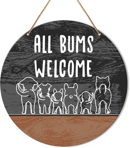 Funny Dog Welcome Sign Front Door Decor, Welcome Hanging Sign Decor Farmhouse Wall Sign Decorations for Door, Porch, Home, Housewarming Gift for Dog Lover Dog Mom Dad Owner, Approved by The Dog in Kuwait