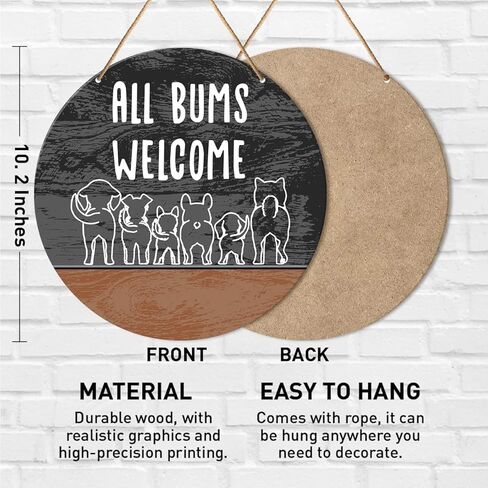 Funny Dog Welcome Sign Front Door Decor, Welcome Hanging Sign Decor Farmhouse Wall Sign Decorations for Door, Porch, Home, Housewarming Gift for Dog Lover Dog Mom Dad Owner, Approved by The Dog in Kuwait