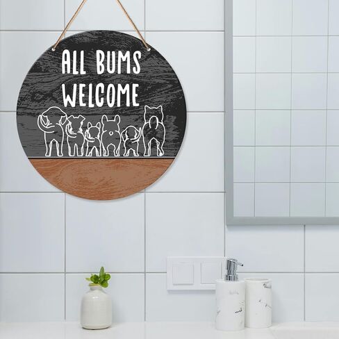 Funny Dog Welcome Sign Front Door Decor, Welcome Hanging Sign Decor Farmhouse Wall Sign Decorations for Door, Porch, Home, Housewarming Gift for Dog Lover Dog Mom Dad Owner, Approved by The Dog in Kuwait