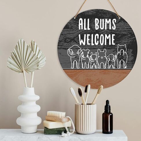 Funny Dog Welcome Sign Front Door Decor, Welcome Hanging Sign Decor Farmhouse Wall Sign Decorations for Door, Porch, Home, Housewarming Gift for Dog Lover Dog Mom Dad Owner, Approved by The Dog in Kuwait
