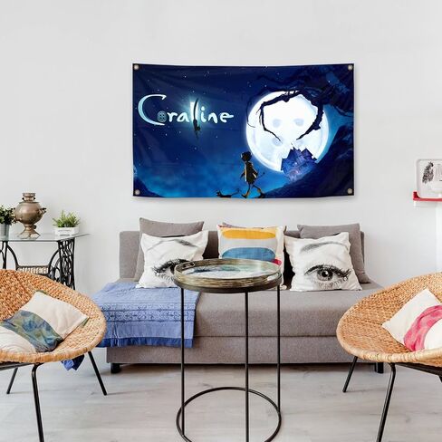 Generic Classic Movies Cora Animation Starry Sky Cats Tapestry 3 × 5FT غرفة نوم الدراسة نوادي بار in Saudi Arabia