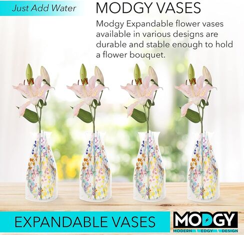 MODGY Expandable Flower Vase Plastic Decorative Modern Vases for Flowers Centerpieces Dining Table Decor Living Room Bathroom Wedding Office, Foliage in Saudi Arabia