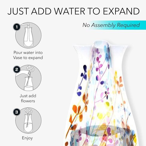 MODGY Expandable Flower Vase Plastic Decorative Modern Vases for Flowers Centerpieces Dining Table Decor Living Room Bathroom Wedding Office, Foliage in Saudi Arabia