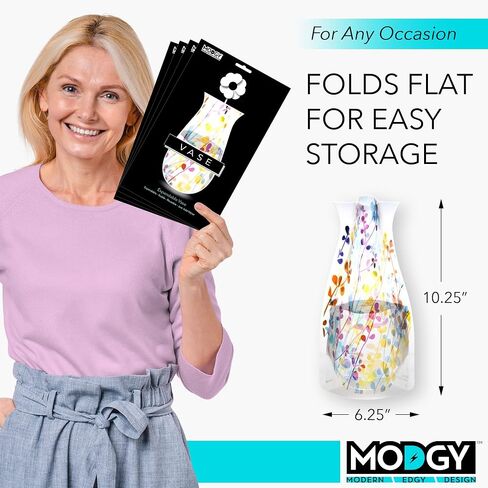 MODGY Expandable Flower Vase Plastic Decorative Modern Vases for Flowers Centerpieces Dining Table Decor Living Room Bathroom Wedding Office, Foliage in Saudi Arabia