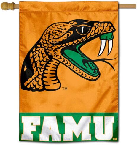شركة أعلام ورايات الكلية FAMU Rattlers مقاس 28 بوصة × 40 بوصة علم منزل على الوجهين in Saudi Arabia