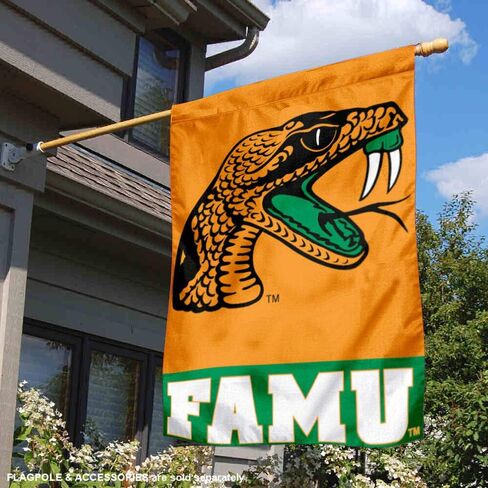 شركة أعلام ورايات الكلية FAMU Rattlers مقاس 28 بوصة × 40 بوصة علم منزل على الوجهين in Saudi Arabia