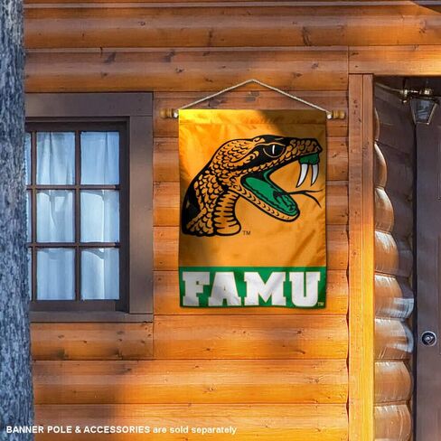 شركة أعلام ورايات الكلية FAMU Rattlers مقاس 28 بوصة × 40 بوصة علم منزل على الوجهين in Saudi Arabia