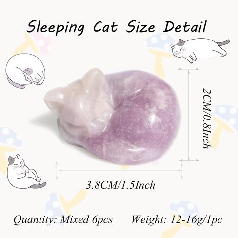 Obsidian Cat Collectible Figurines 1PC, 1.5" Gemstone Sleeping Cat Statues, Black Obsidian Cat, Hand Carved Healing Crystal Obsidian Black Kitty Animals Statues for Desk Decor in Saudi Arabia